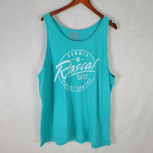 Rascal Flatts Shirt Womens 2XL‎ Blue Tank Top Summer Playlist Tour 2019 Concert
